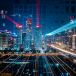 light trails buildings scaled